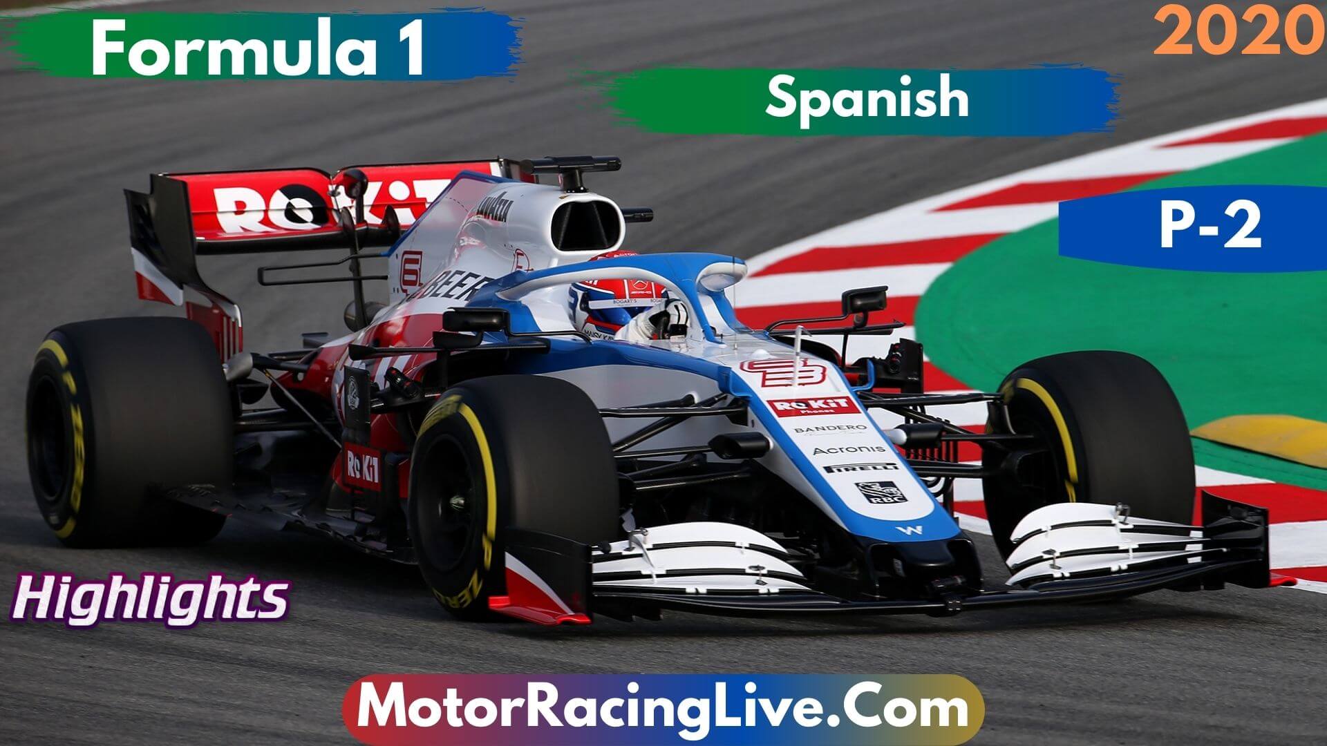 F1 Practice 2 Spanish GP Race 2020 Highlights