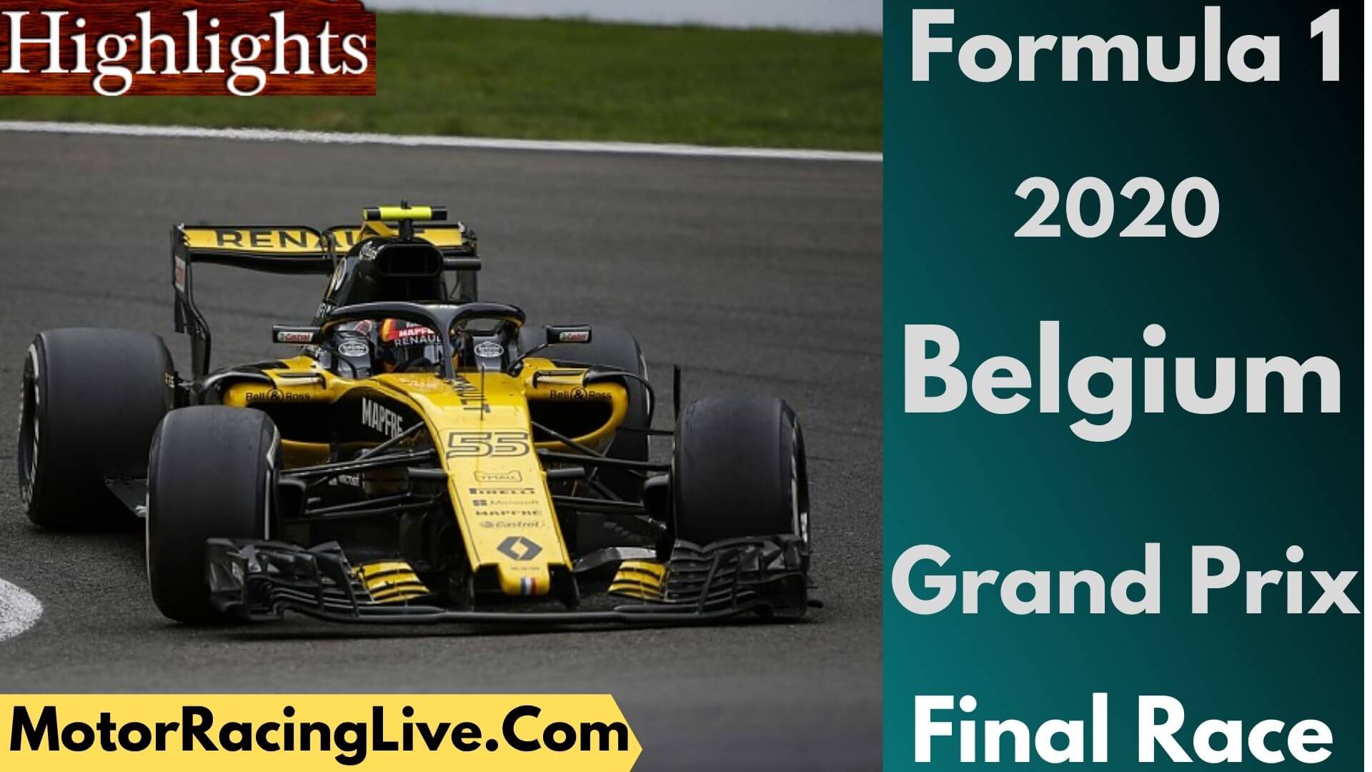 F1 Final Race Belgium GP Race 2020 Highlights