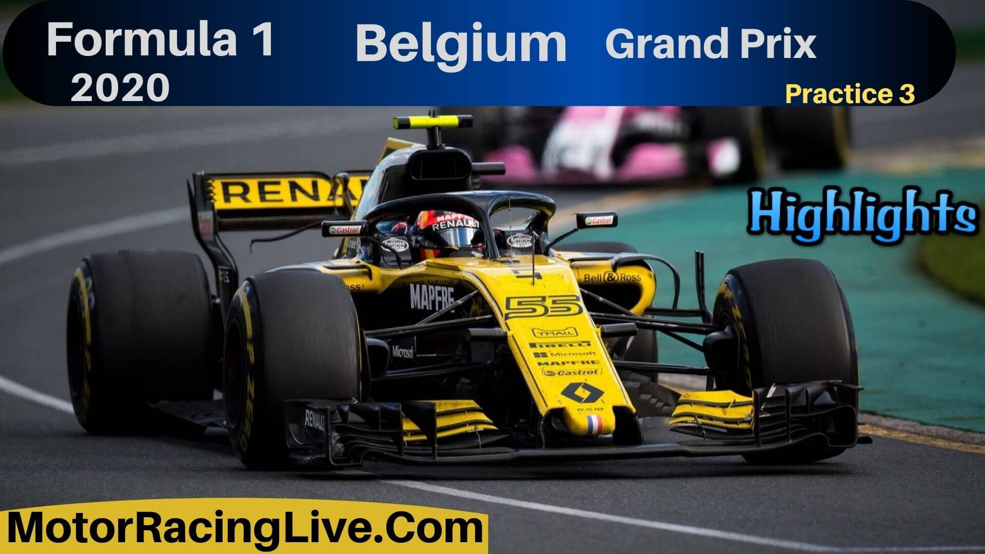 F1 Practice 3 Belgium GP Race 2020 Highlights