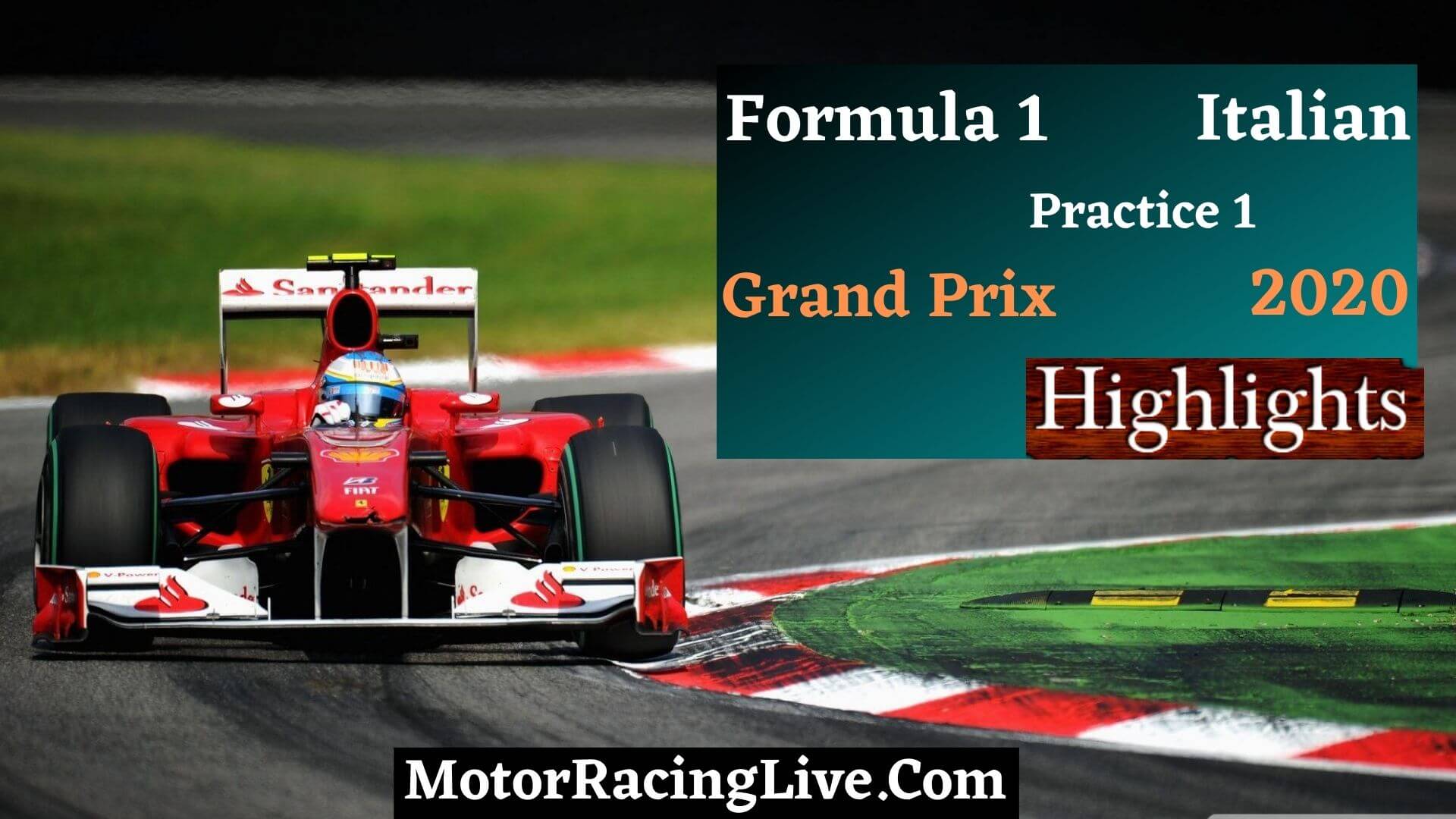 F1 Practice 1 Italian GP Race 2020 Highlights