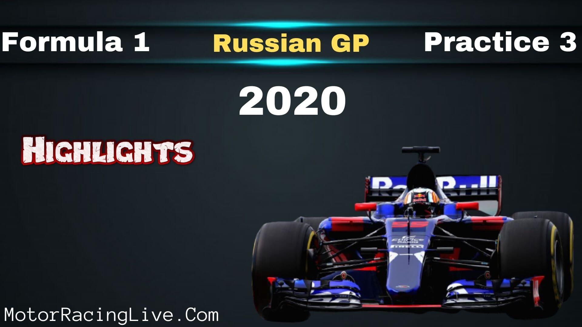F1 Practice 3 Russian GP Race 2020 Highlights