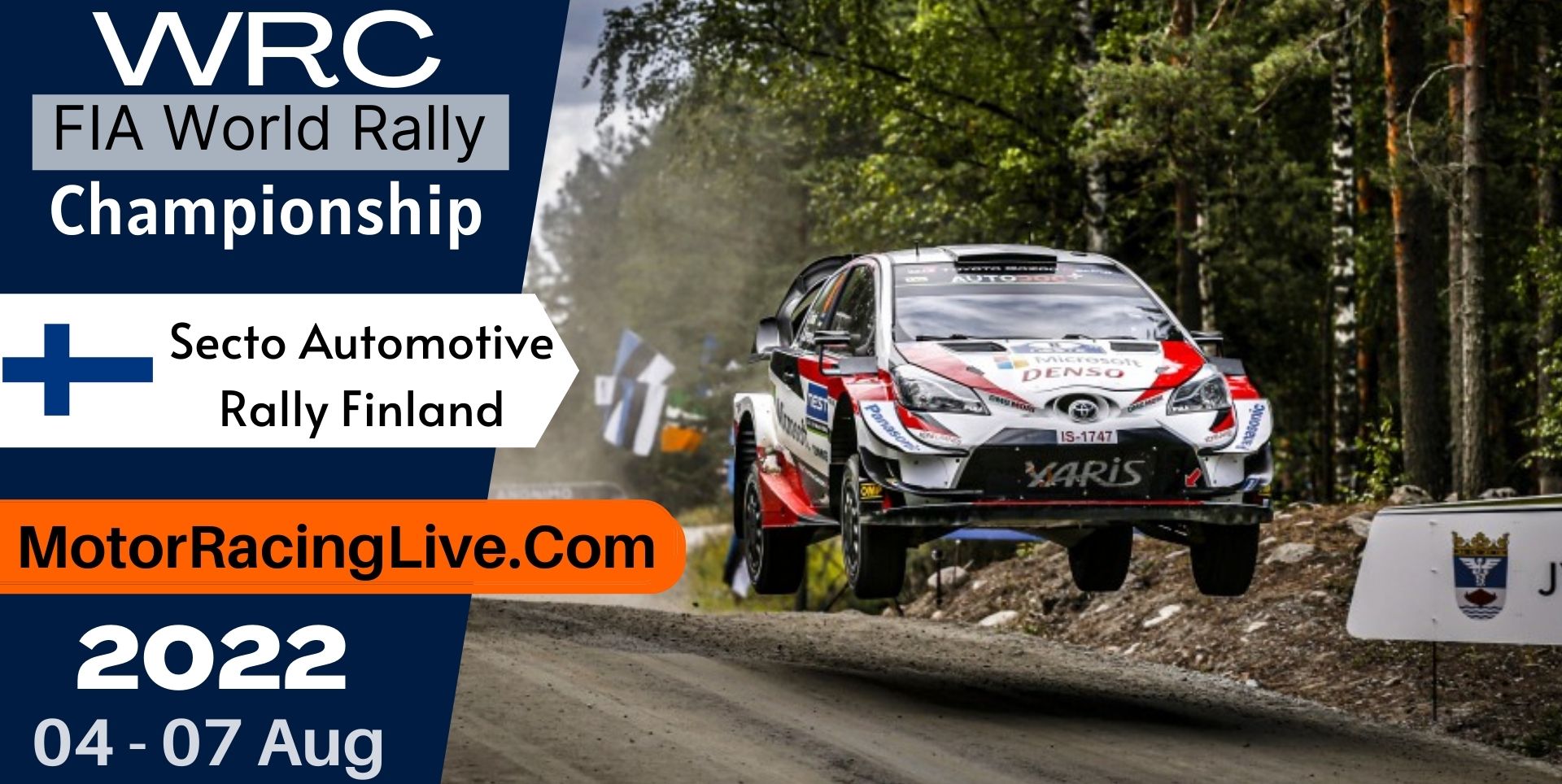 WRC Secto Automotive Rally Finland Rd 8 Live Stream 2022
