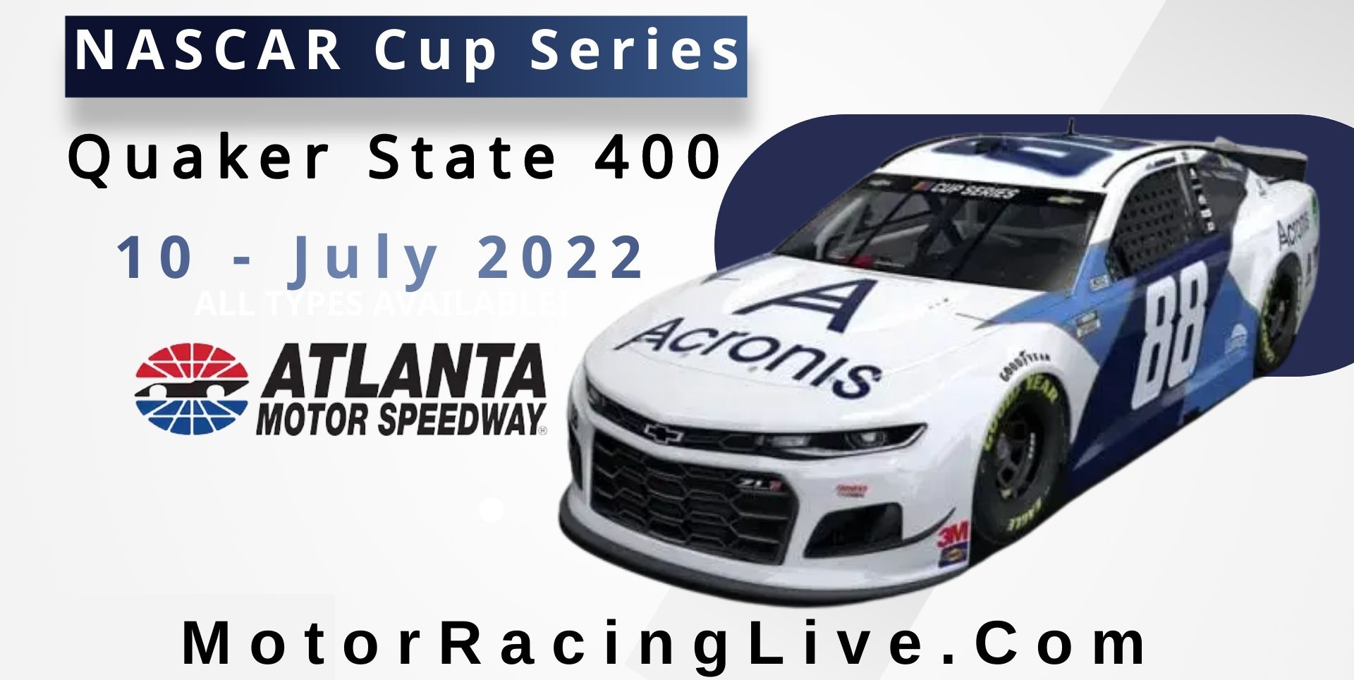 Quaker State 400 NASCAR Cup Series Live Stream 2022