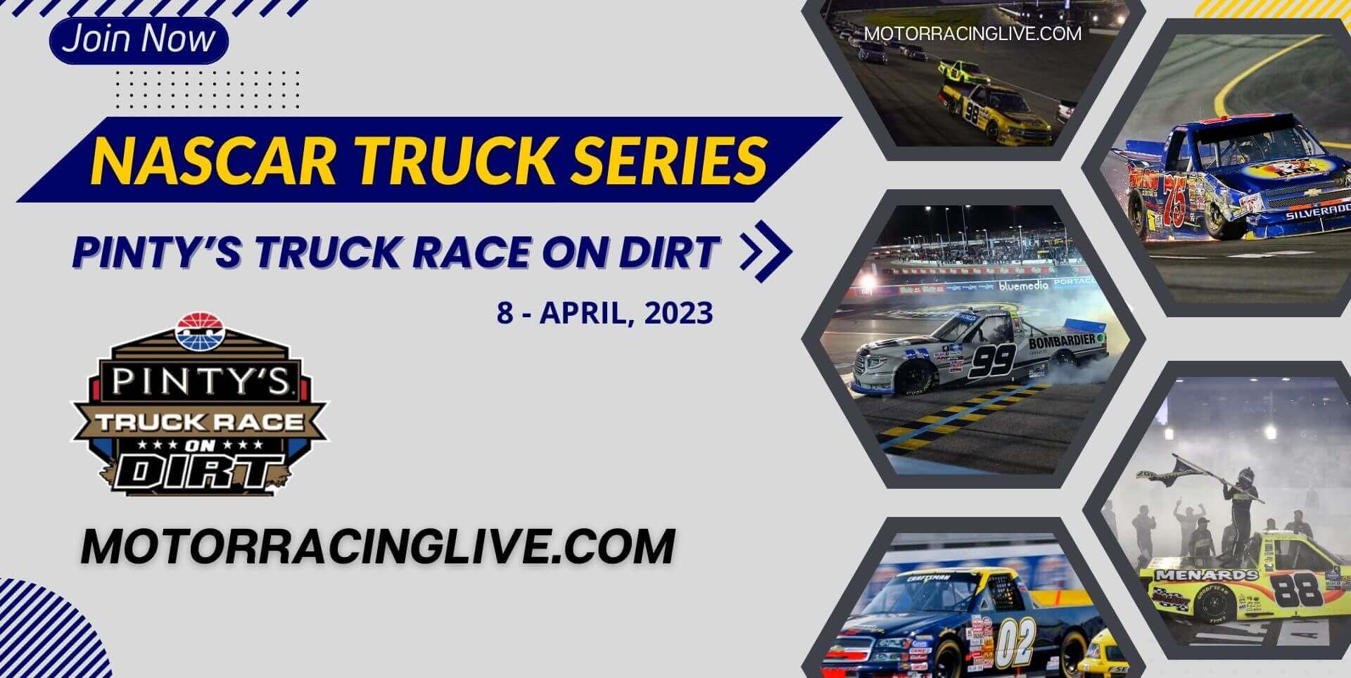 Pinty’s Truck Race On Dirt Live Stream | 2023 NASCAR Truck